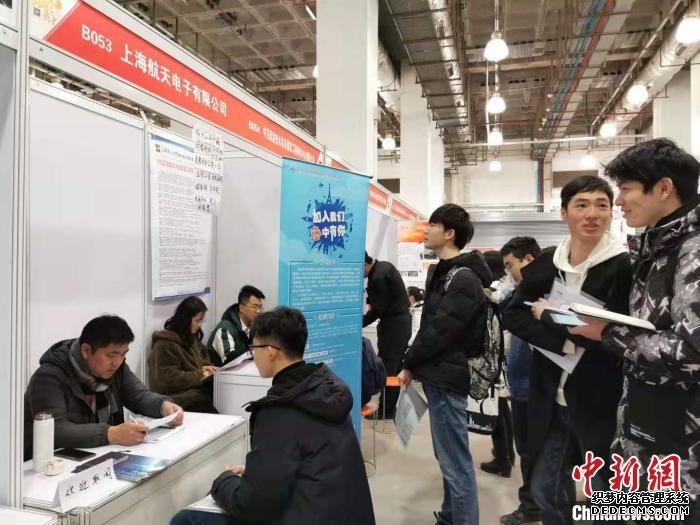 资料图：1月5日，“上海市2020年应届高校毕业生首场招聘会”在沪举行。　许婧 摄